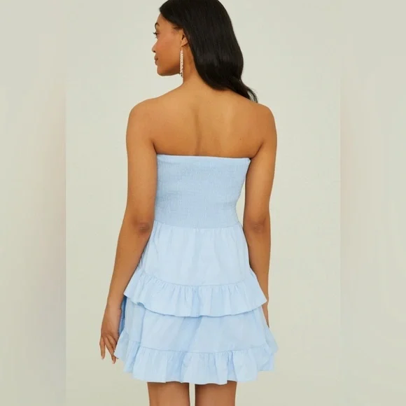 altard state Harper strapless ruffle dress. Dance Flirty Fun - Picture 4 of 10
